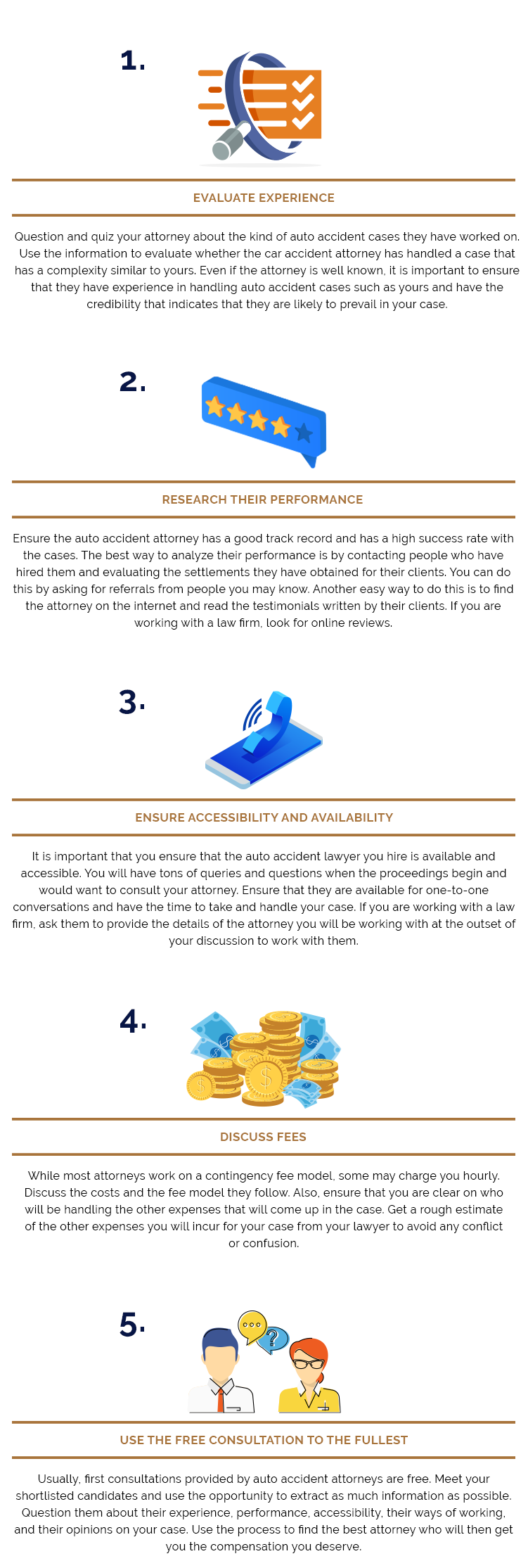 Top 5 points to keep in mind while hiring a Car Accident Attorney